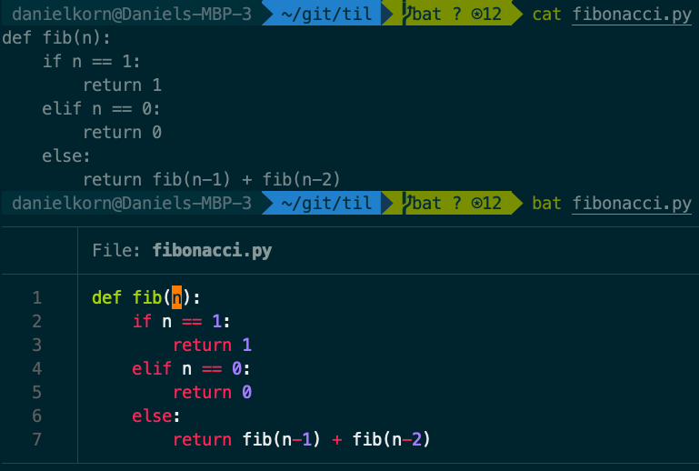 syntax highlighting example